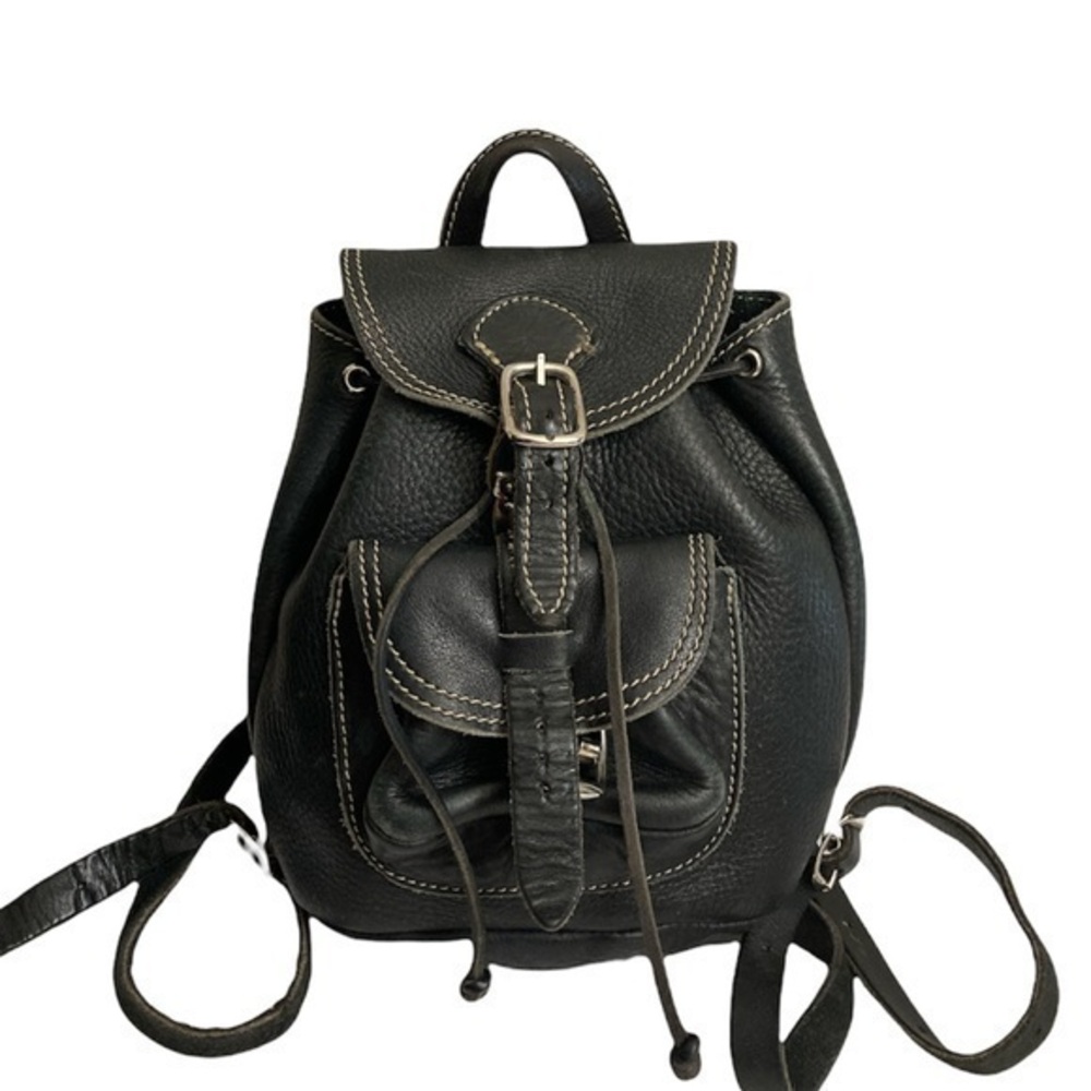 Roots Canada mini backpack black leather